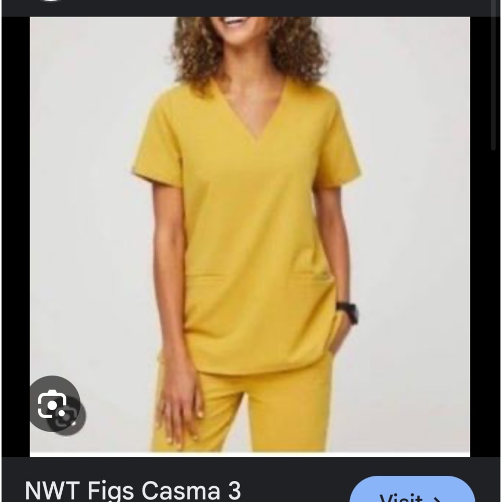 Figs Light Gold scrub set